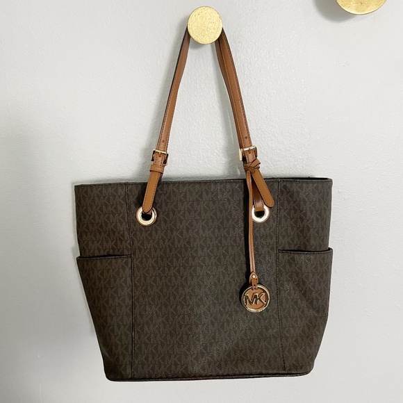 Michael Kors Handbags - Michael Kors Jet Set Travel Large Logo Tote Bag & Bifold Card Case Set